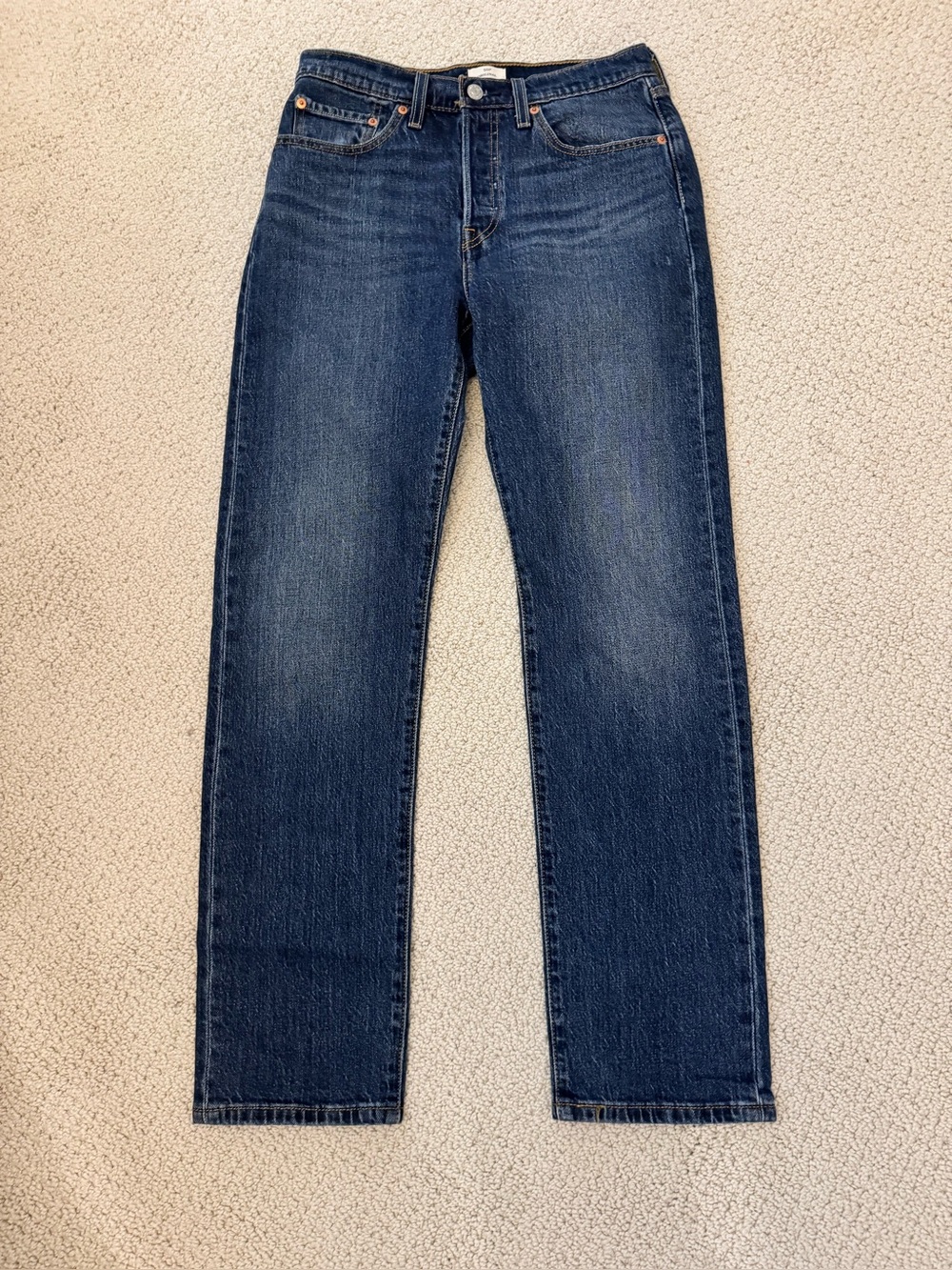 Levi’s 501 Classic Straight-Leg women’s Dark wash Blue Jeans size 27- NWOT